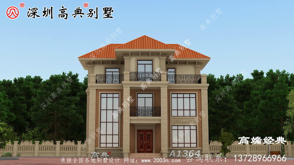 鄉村三層別墅最美，經濟實用，無需借錢即可建造。