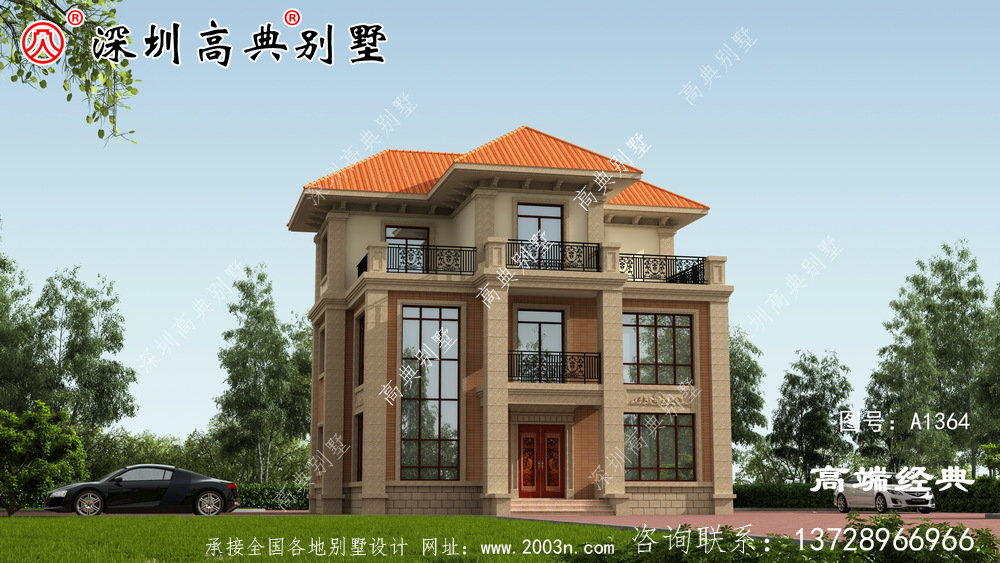 鄉村三層別墅最美，經濟實用，無需借錢即可建造。