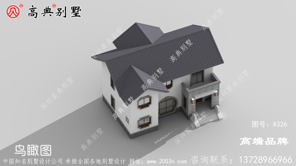 色調簡約清冷的中式兩層戶型圖就是經典大氣