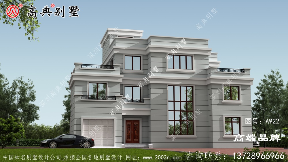 現在的農村自建房別墅風格多樣，清一色的戶型才獨特