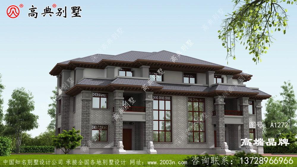 中式雙拼大別墅,兄弟建房首選!
