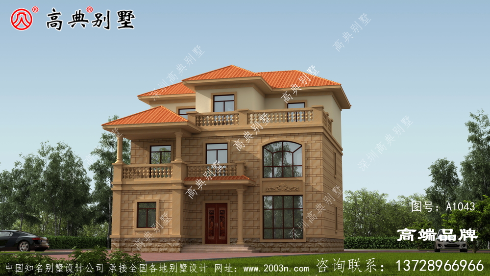 別墅外觀凹凸有致，打造美觀舒適的新住宅