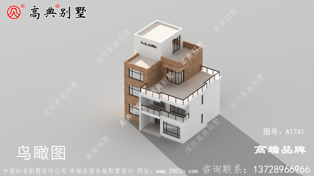 現代風格兩層半也是農村朋友建造最多的戶型