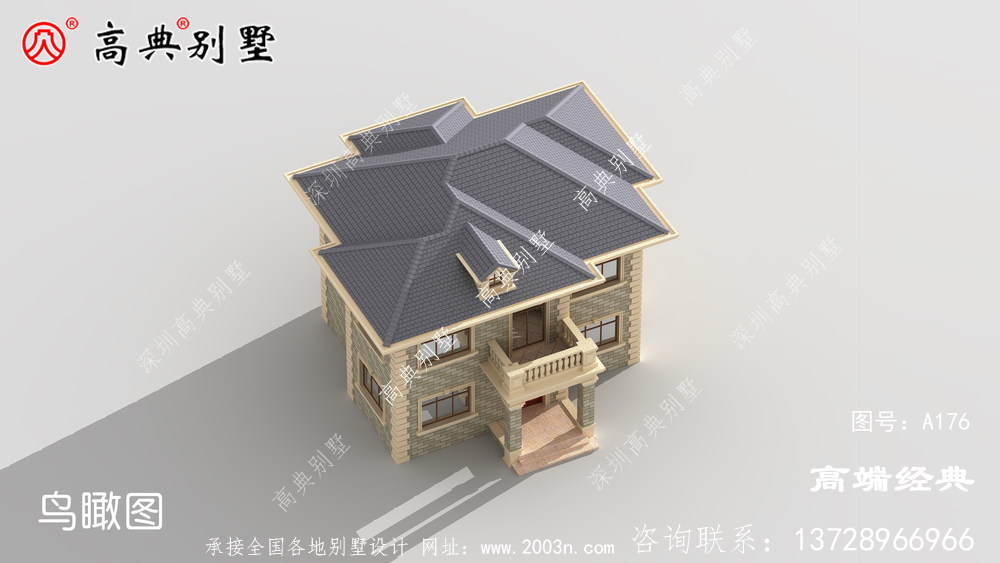 小戶型別墅,二層帶露臺(tái)設(shè)計(jì)增加了休息的舒適度