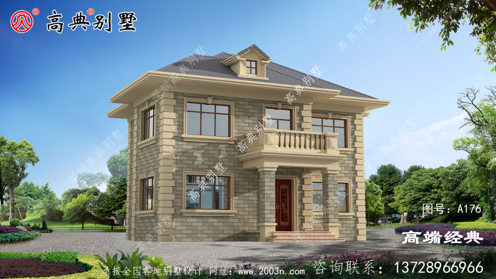 小戶型別墅,二層帶露臺(tái)設(shè)計(jì)增加了休息的舒適度