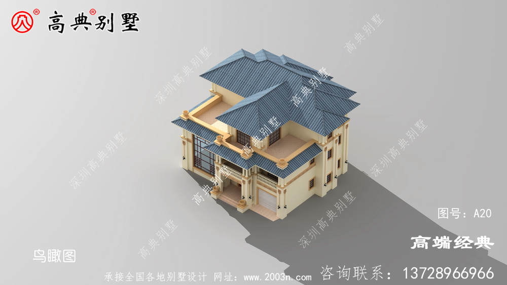 鄉村歐式三層斜頂別墅設計圖，年輕人的最愛，建完絕對滿意