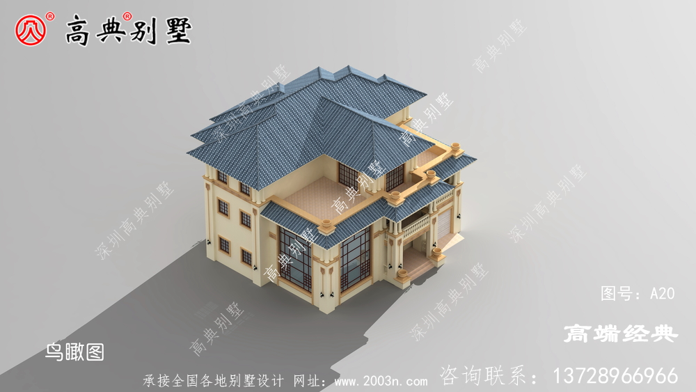 鄉村歐式三層斜頂別墅設計圖，年輕人的最愛，建完絕對滿意