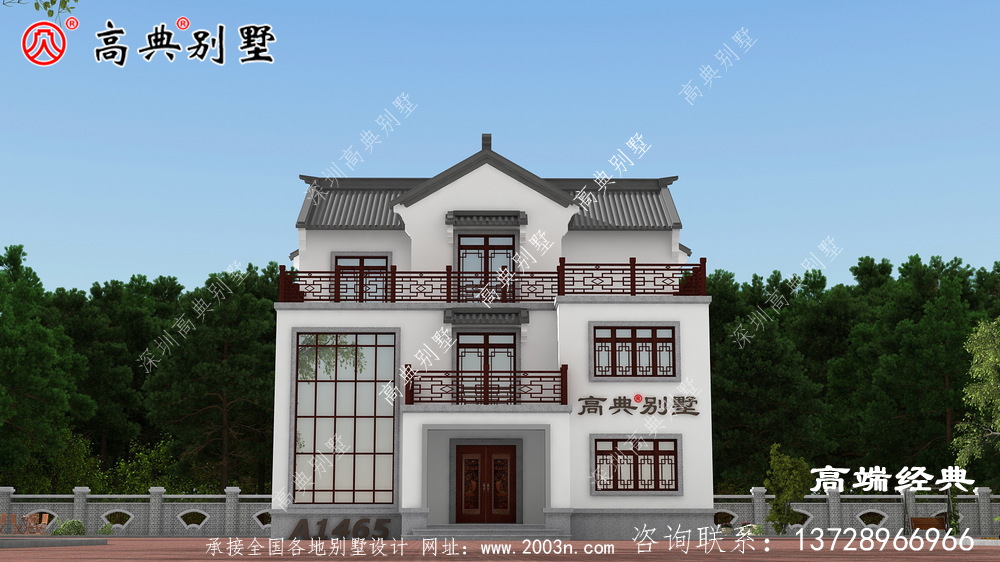 復式三層中式風格別墅,完全滿足你的居住需要 復式三層中式風格別墅,完全滿足你的居住需要