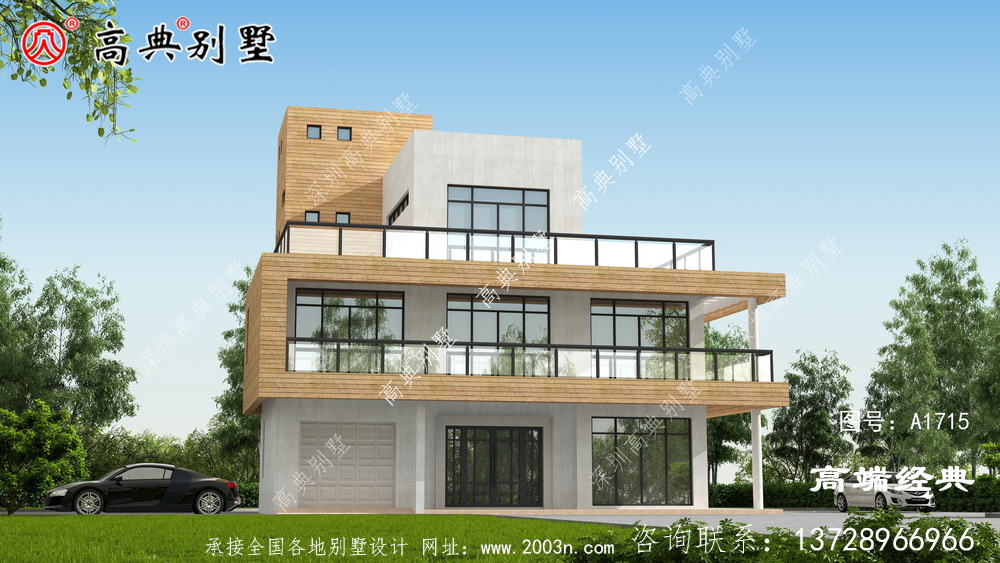 現代風格，優美的門廊給人大氣之感