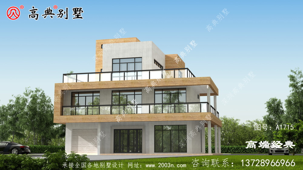 現代風格，優美的門廊給人大氣之感