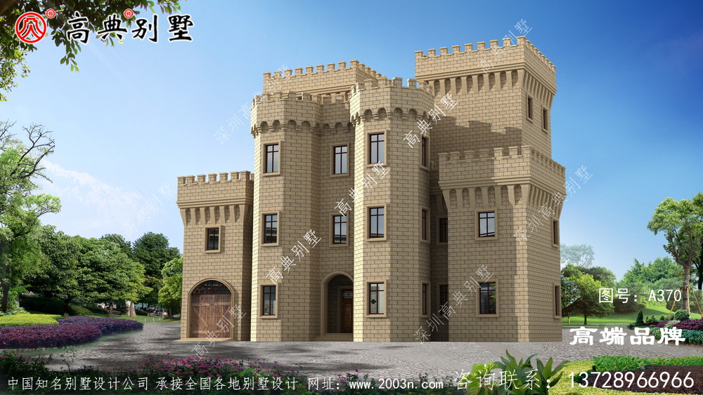 農村三層半別墅外觀設計圖，農村建房子的首選