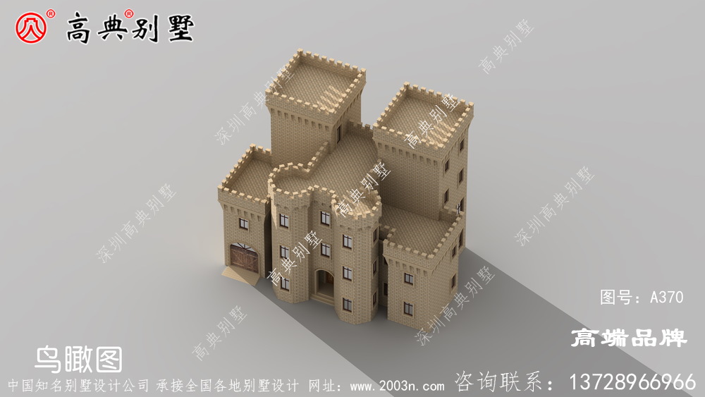 農村三層半別墅外觀設計圖，農村建房子的首選